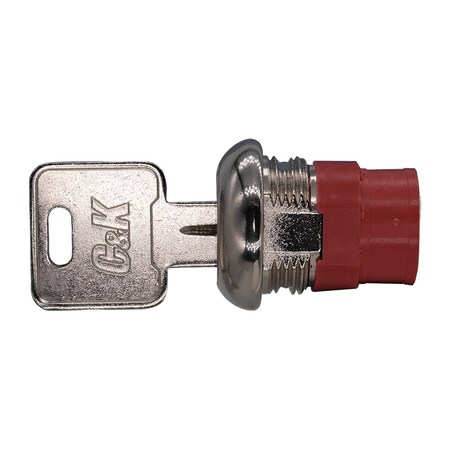 C&K Components Keylock Switch, 1 Positions, Dpst, Latched, 4A, 28Vdc, Solder Terminal, Keylock Actuator, Panel Y201132V203NQ